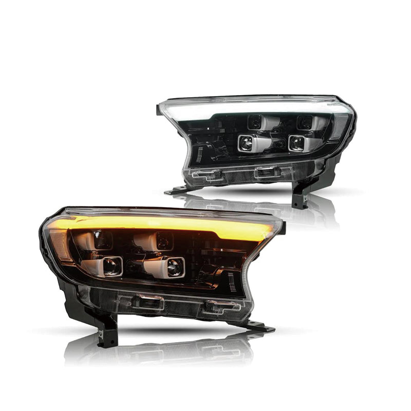 4 LENS PROJECTOR LED HEAD LIGHT SUITS FORD RANGER T7/T8 RAPTOR 2015-20 ...